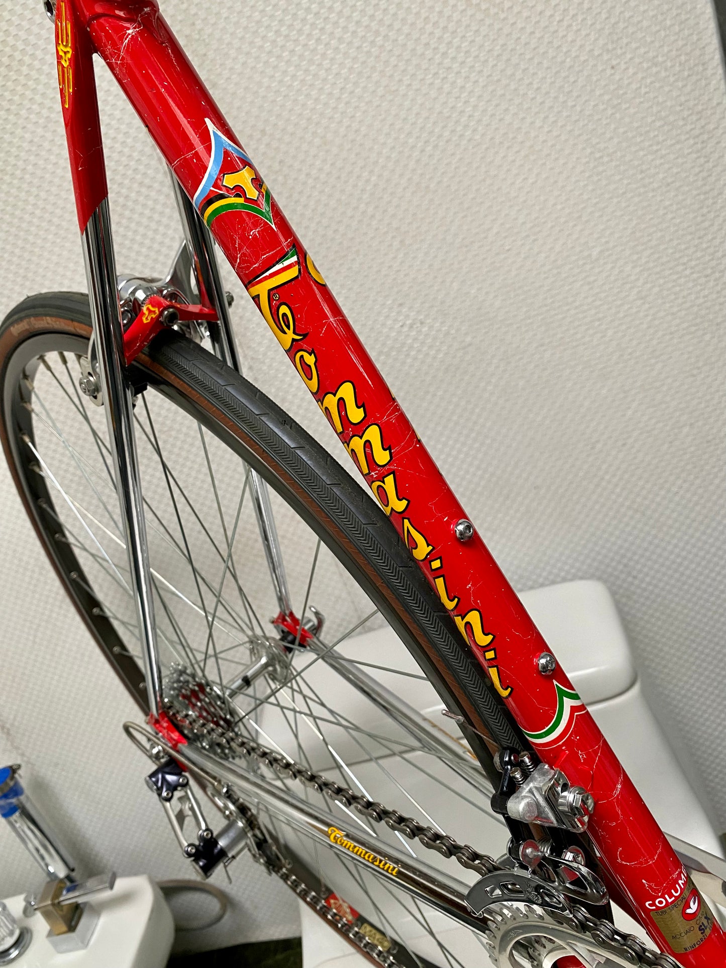 (SIZE 53cm) 1980's TOMMASINI SUPER PRESTIGE ROAD BIKE - CAMPAGNOLO SUPER RECORD - COLUMBUS SLX