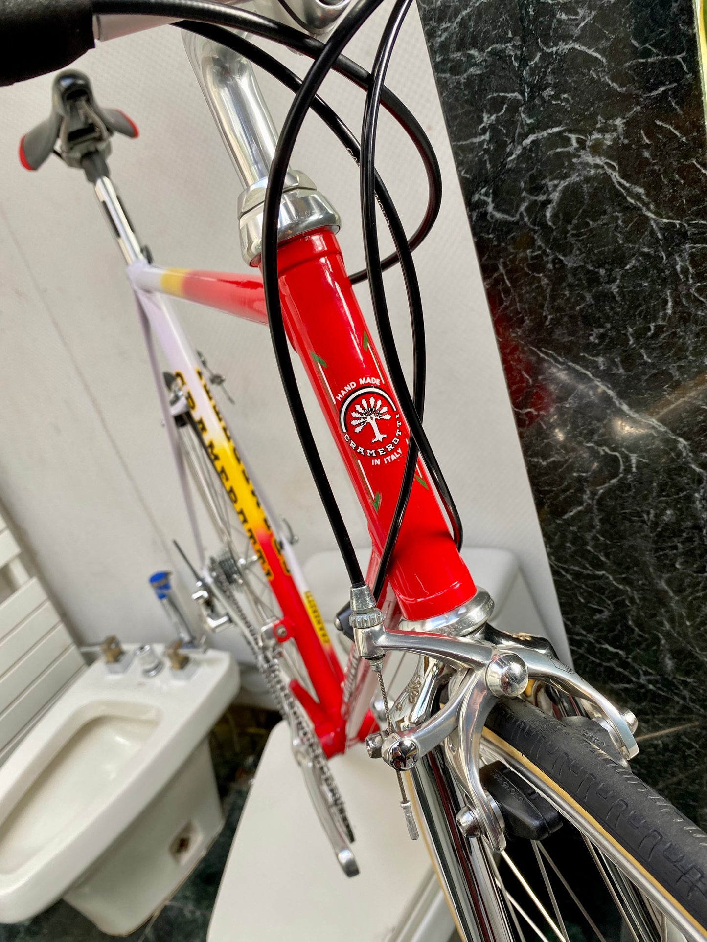 (SIZE 57cm) STUNNING EARLY-1990's CUSTOM CRAMEROTTI ROAD BIKE - CAMPAGNOLO