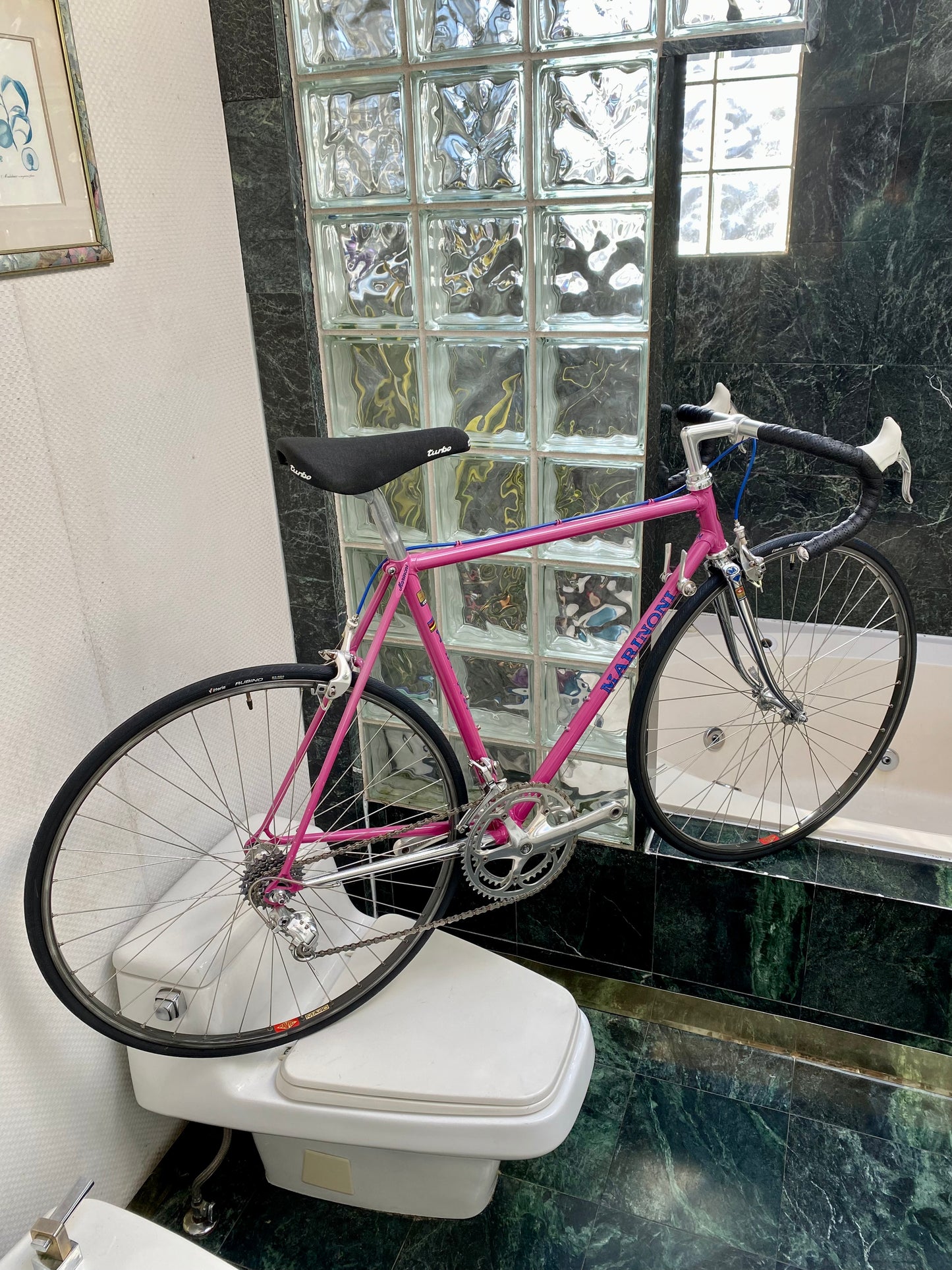 (SIZE 53cm) 1980's MARINONI SPECIAL ROAD BIKE - CAMPAGNOLO ATHENA GROUPSET - PINK