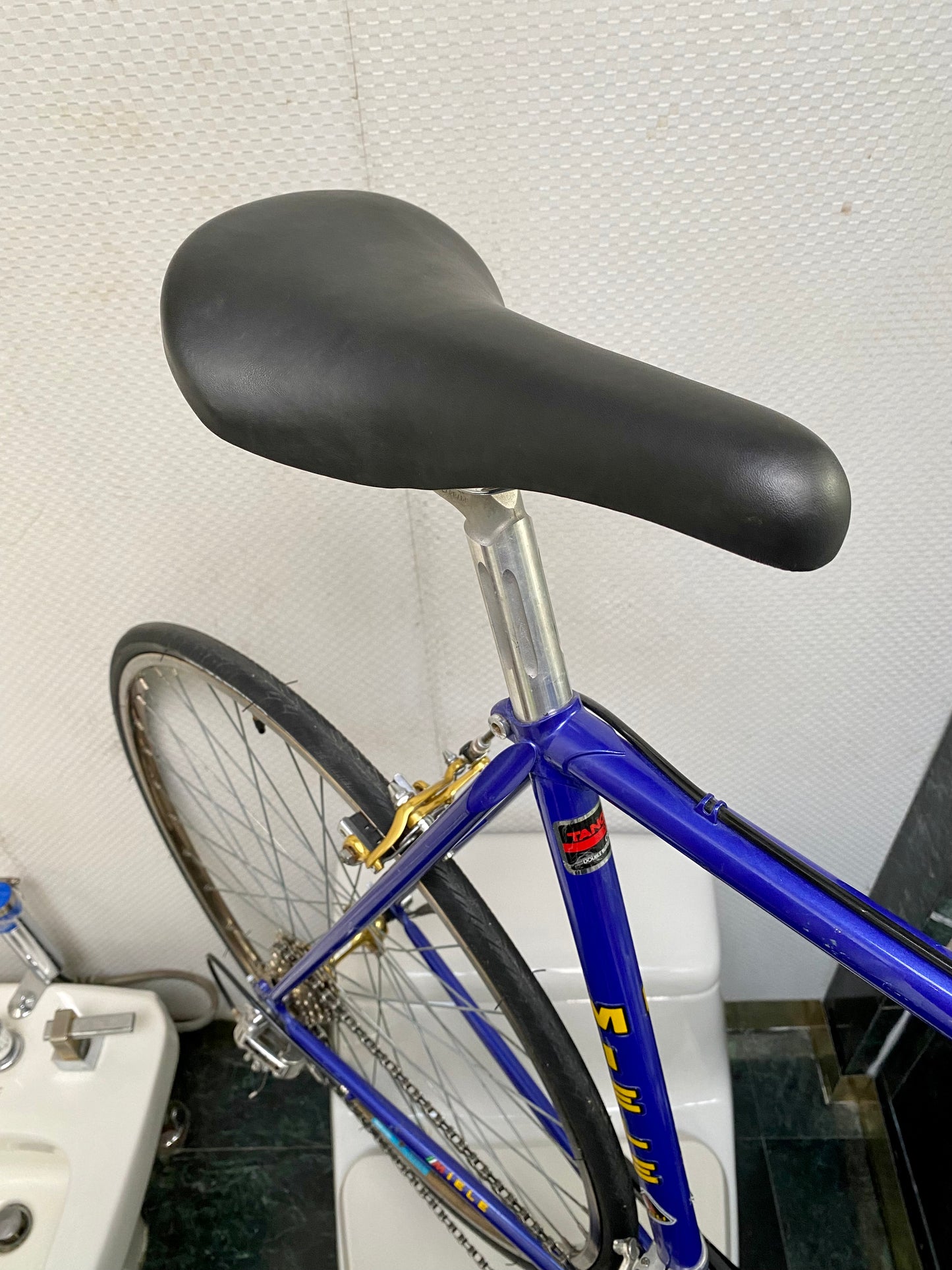 (SIZE 56cm) 1980's MIELE ROAD BIKE - GOLD & BLUE!