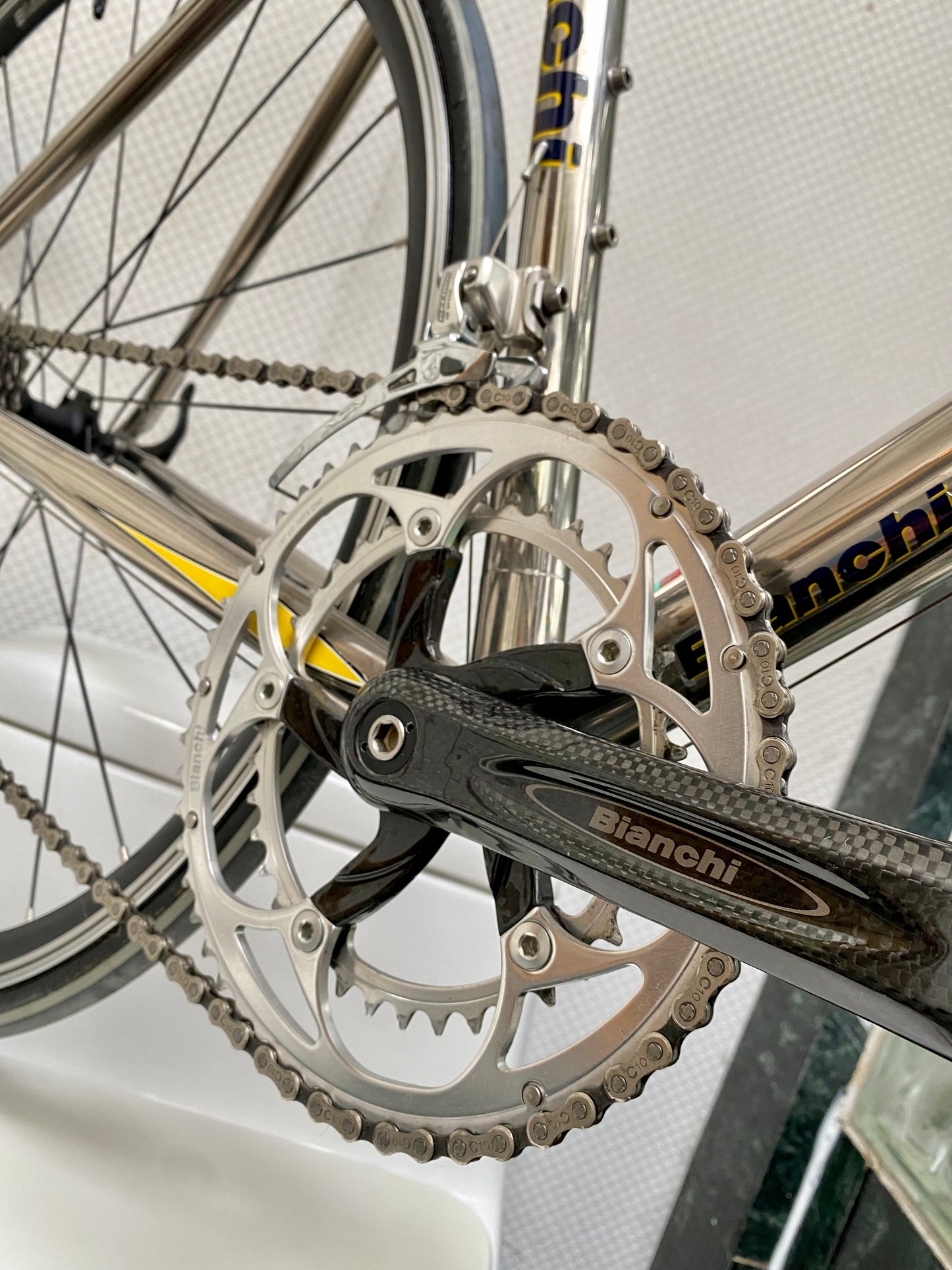 (SIZE 54cm) 2004 BIANCHI "XL EXTRALITE" TITANIUM ROAD BIKE - CAMPAGNOLO RECORD - SPOTLESS