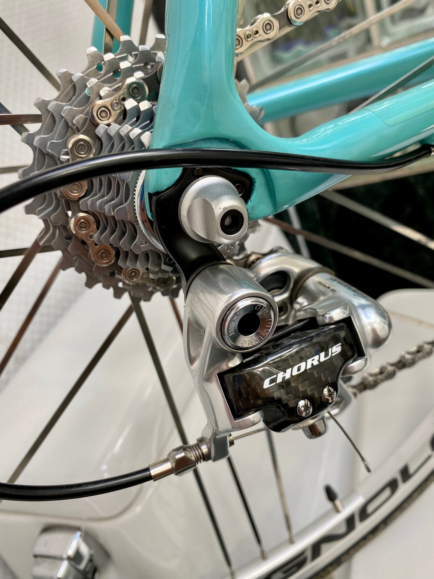 (SIZE 54cm) CLASSIC BIANCHI 928 T-CUBE ROAD BIKE - CELESTE - CAMPAGNOLO CHORUS