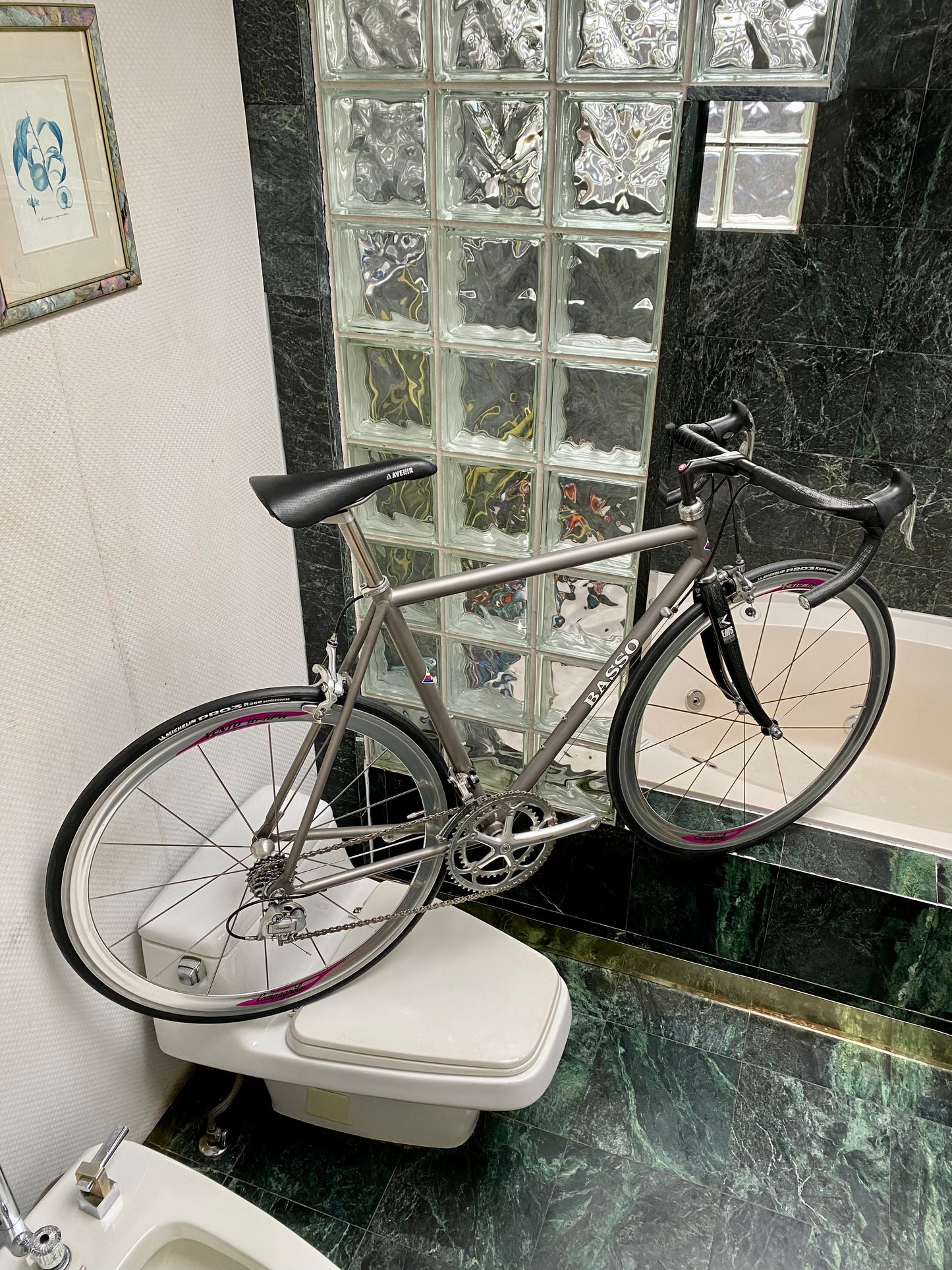 (SIZE 56cm) 1990's BASSO TITANIUM ROAD BIKE - CAMPAGNOLO RECORD - VENTO WHEELSET - INCREDIBLE!