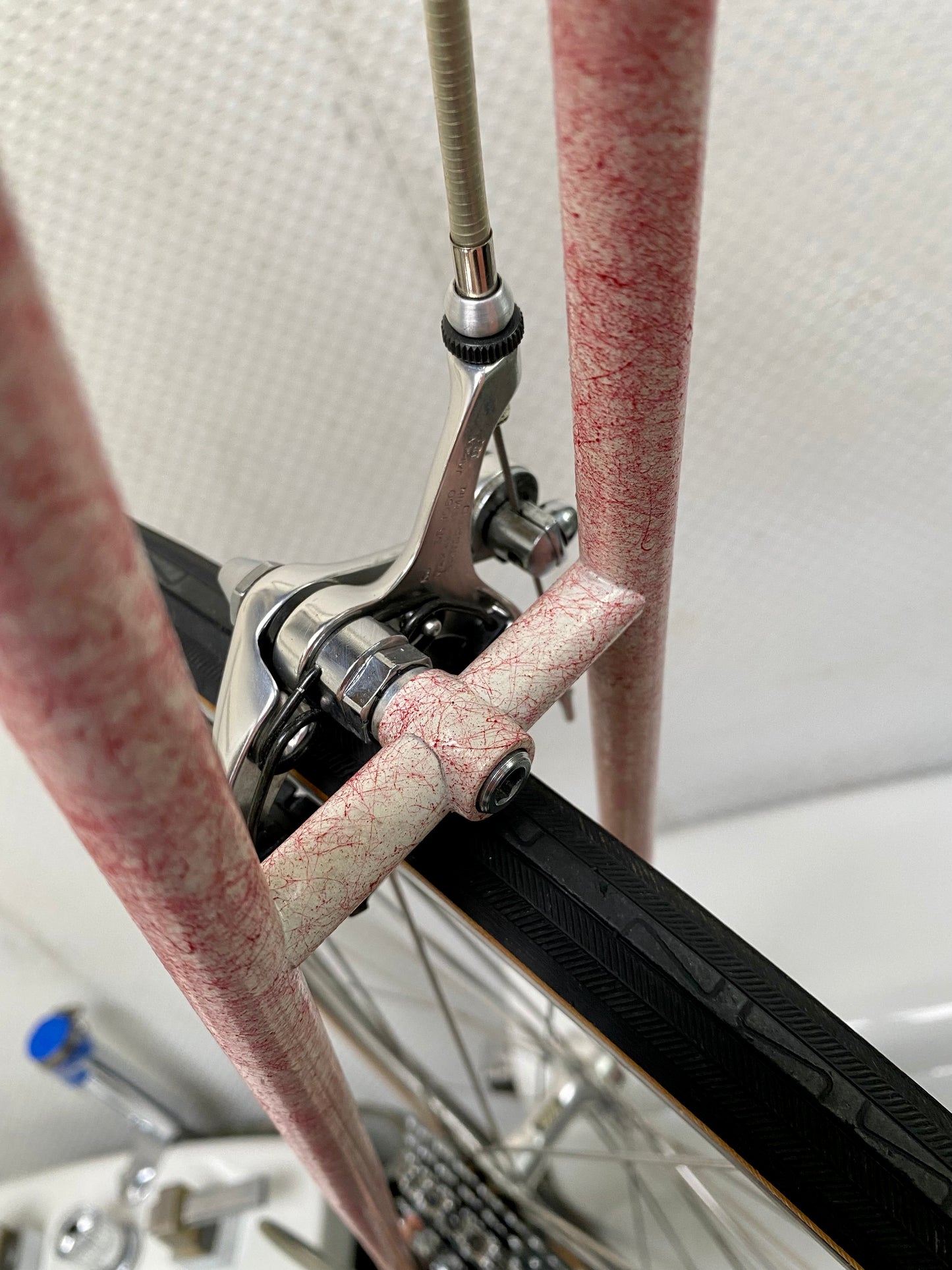 (SIZE 60cm) 1980's MIELE ROAD BIKE - PINK SPLATTER - COOL