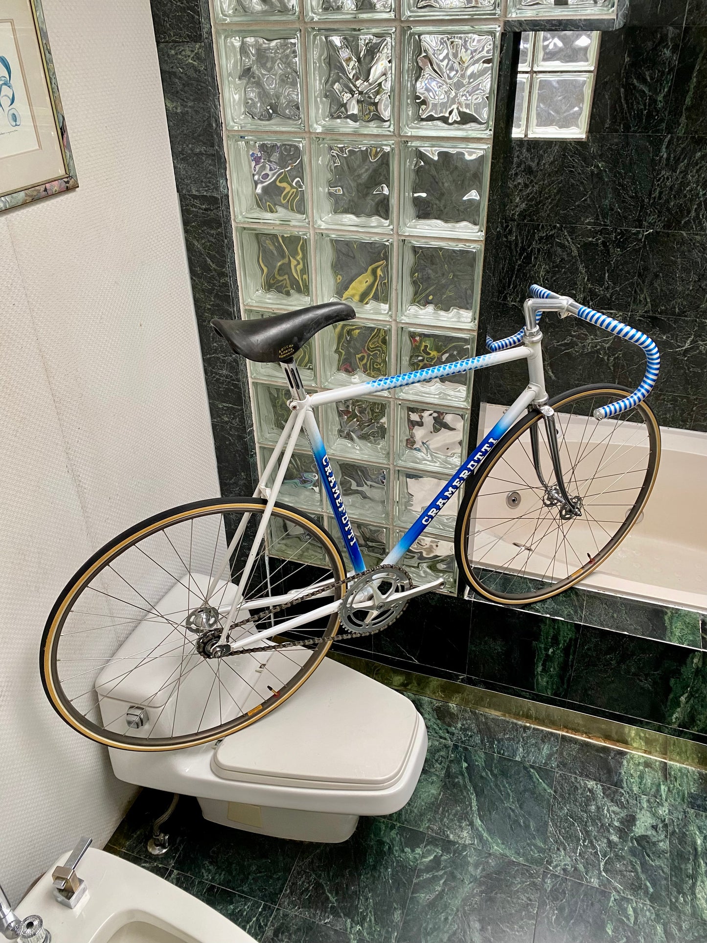 (SIZE 56cm) 1980's CRAMEROTTI PISTA TRACK BIKE - CINELLI