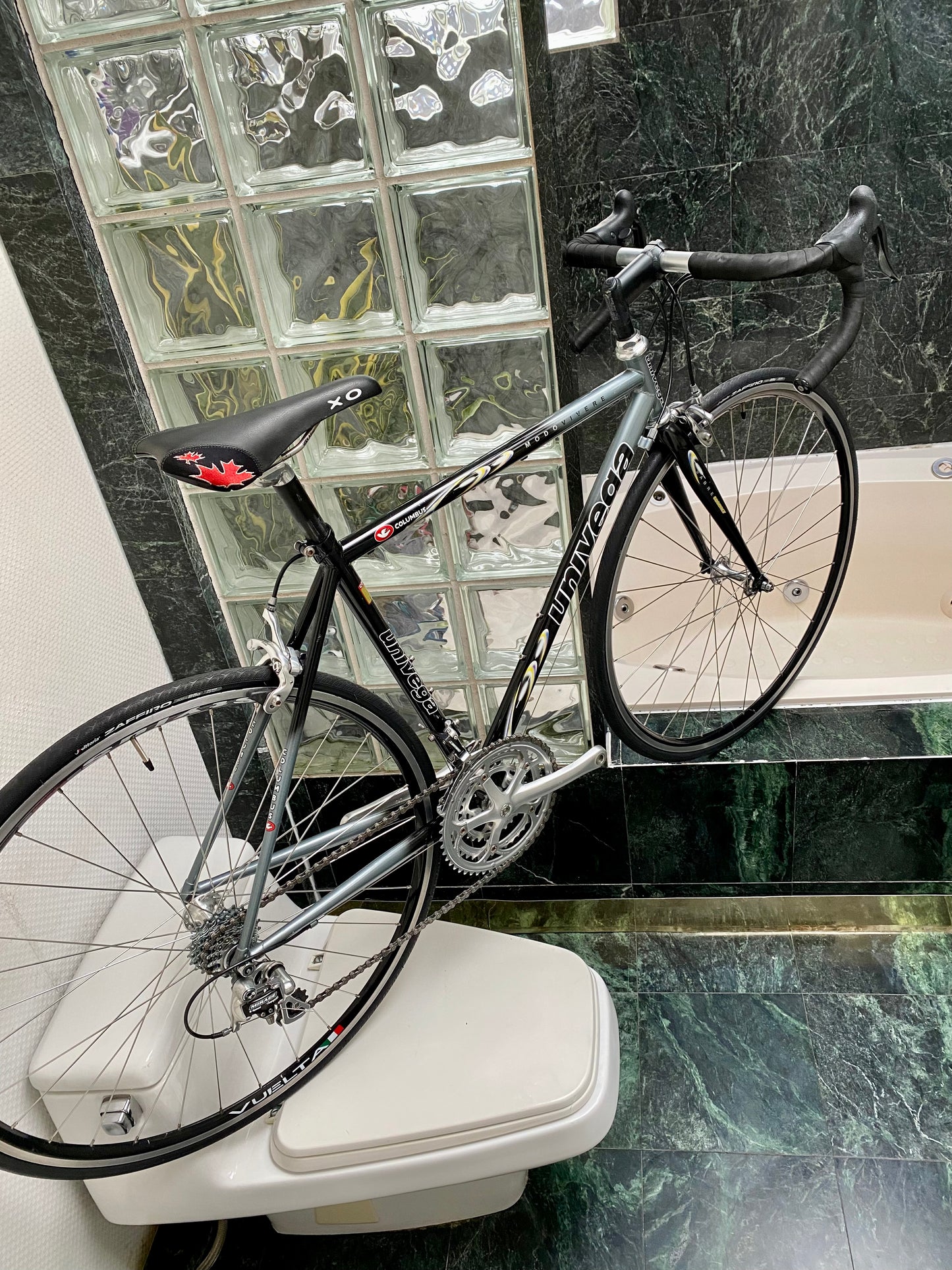 (SIZE 50cm) 1990's UNIVEGA STEEL ROAD BIKE - CAMPAGNOLO - COLUMBUS