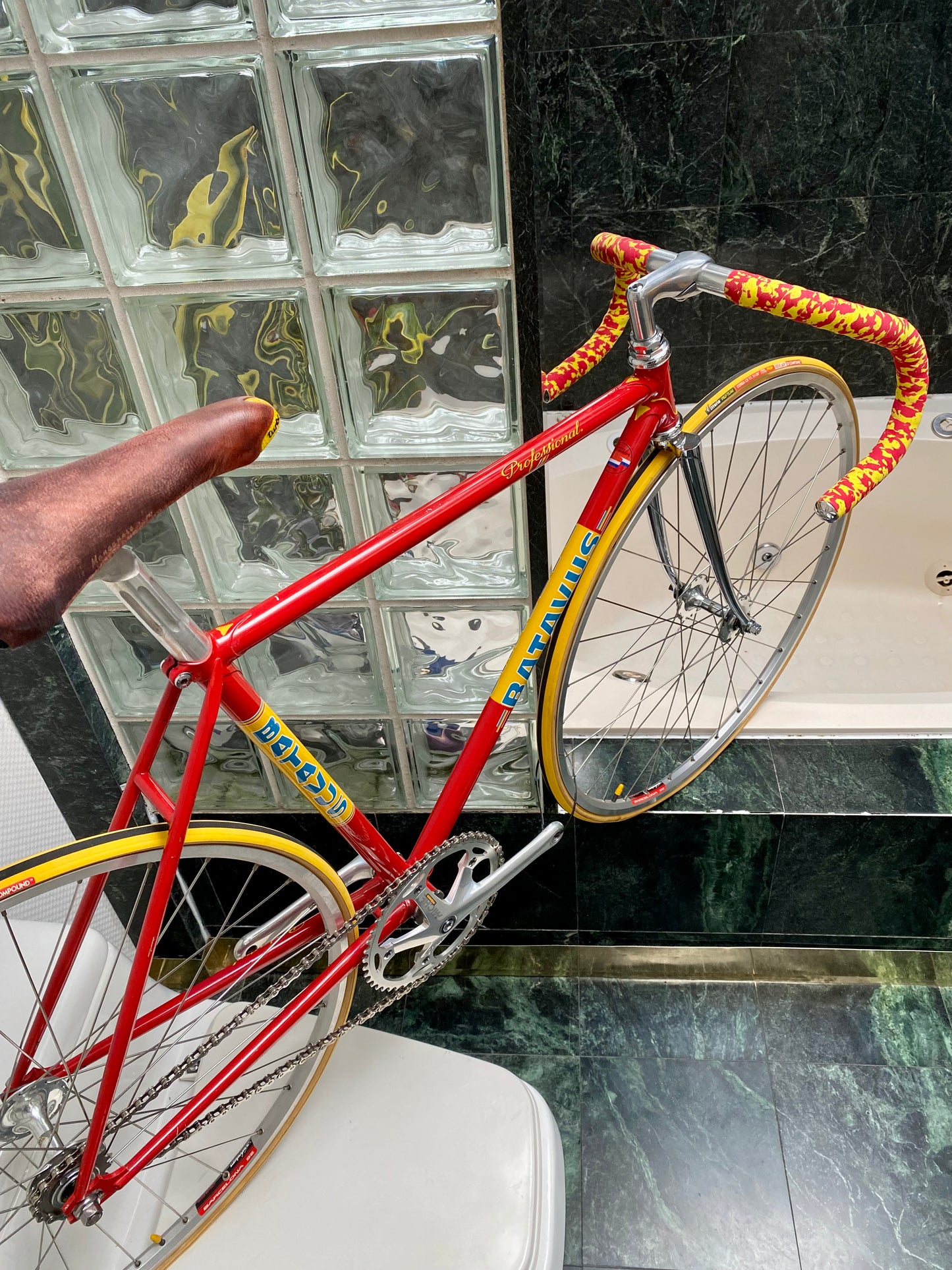 (SIZE 47cm) 1980's BATAVUS PROFESSIONAL TRACK BIKE - MICHE GROUPSET