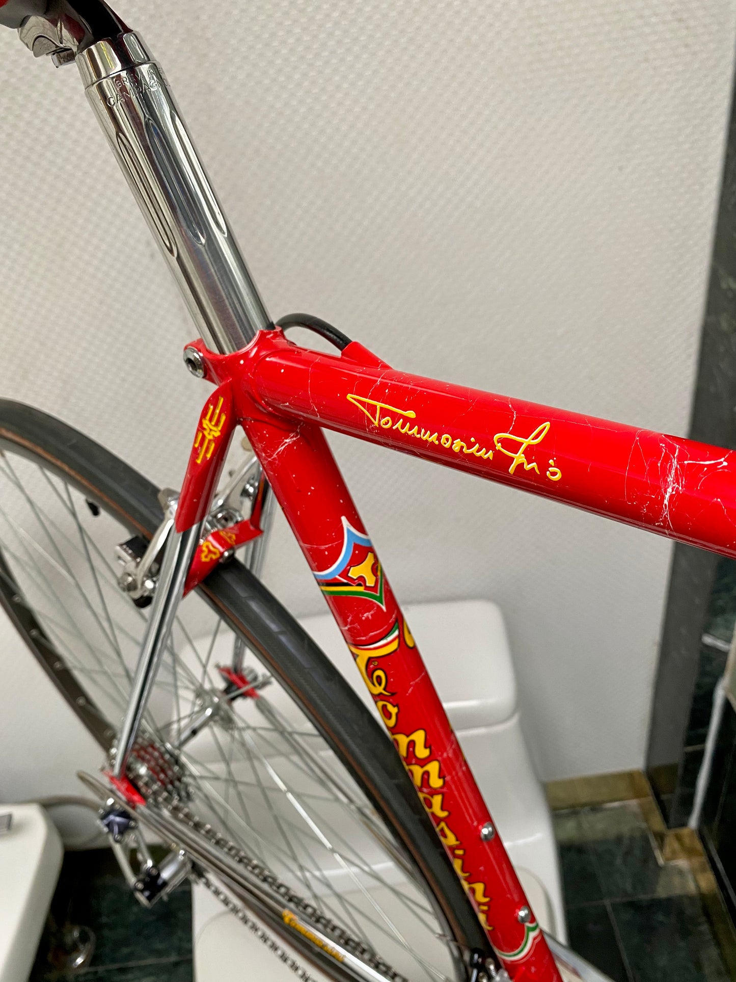 (SIZE 53cm) 1980's TOMMASINI SUPER PRESTIGE ROAD BIKE - CAMPAGNOLO SUPER RECORD - COLUMBUS SLX