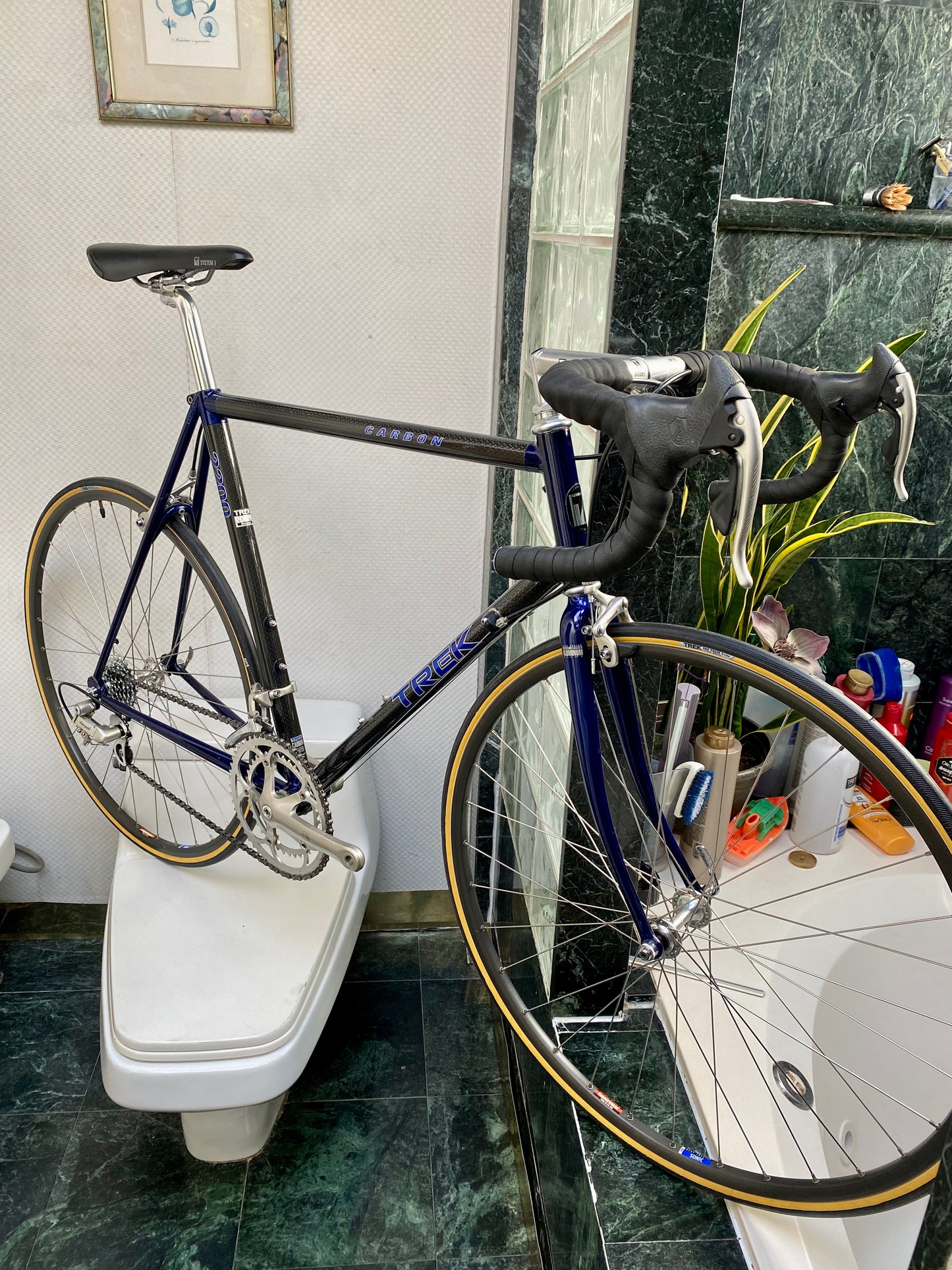 (SIZE 57cm) 1990's TREK 2200 CARBON ROAD BIKE - CAMPAGNOLO