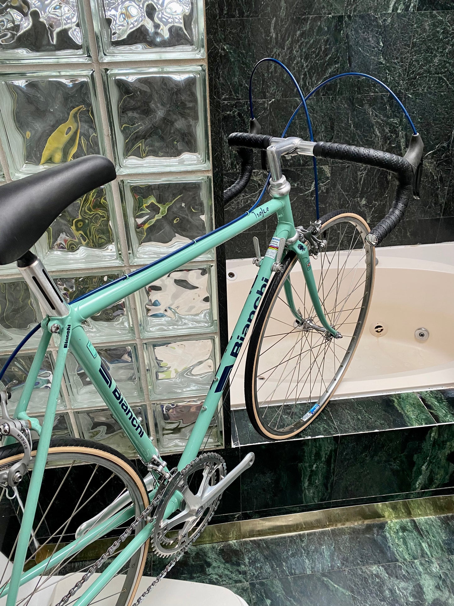 (SIZE 53cm) 1980's BIANCHI TROFEO ROAD BIKE - CAMPAGNOLO - COLUMBUS - LIKE NEW