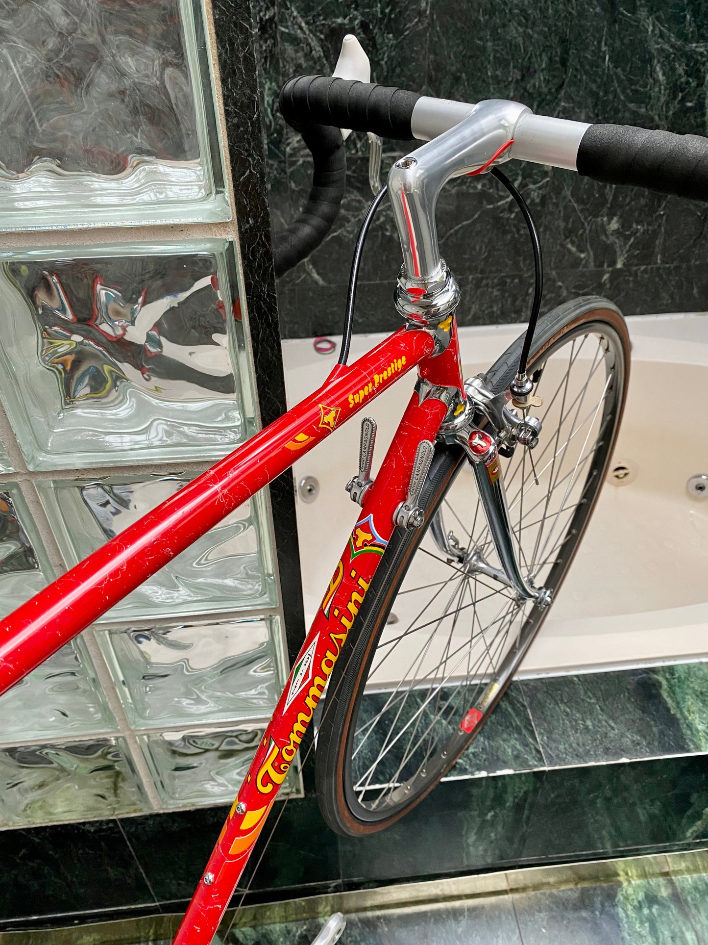 (SIZE 53cm) 1980's TOMMASINI SUPER PRESTIGE ROAD BIKE - CAMPAGNOLO SUPER RECORD - COLUMBUS SLX