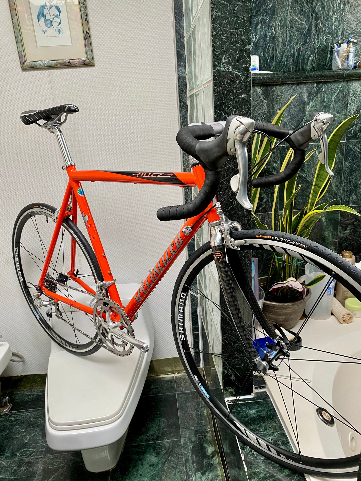 (SIZE 56cm) LATE-1990's SPECIALIZED ALLEZ COMP ROAD BIKE - SHIMANO ULTEGRA