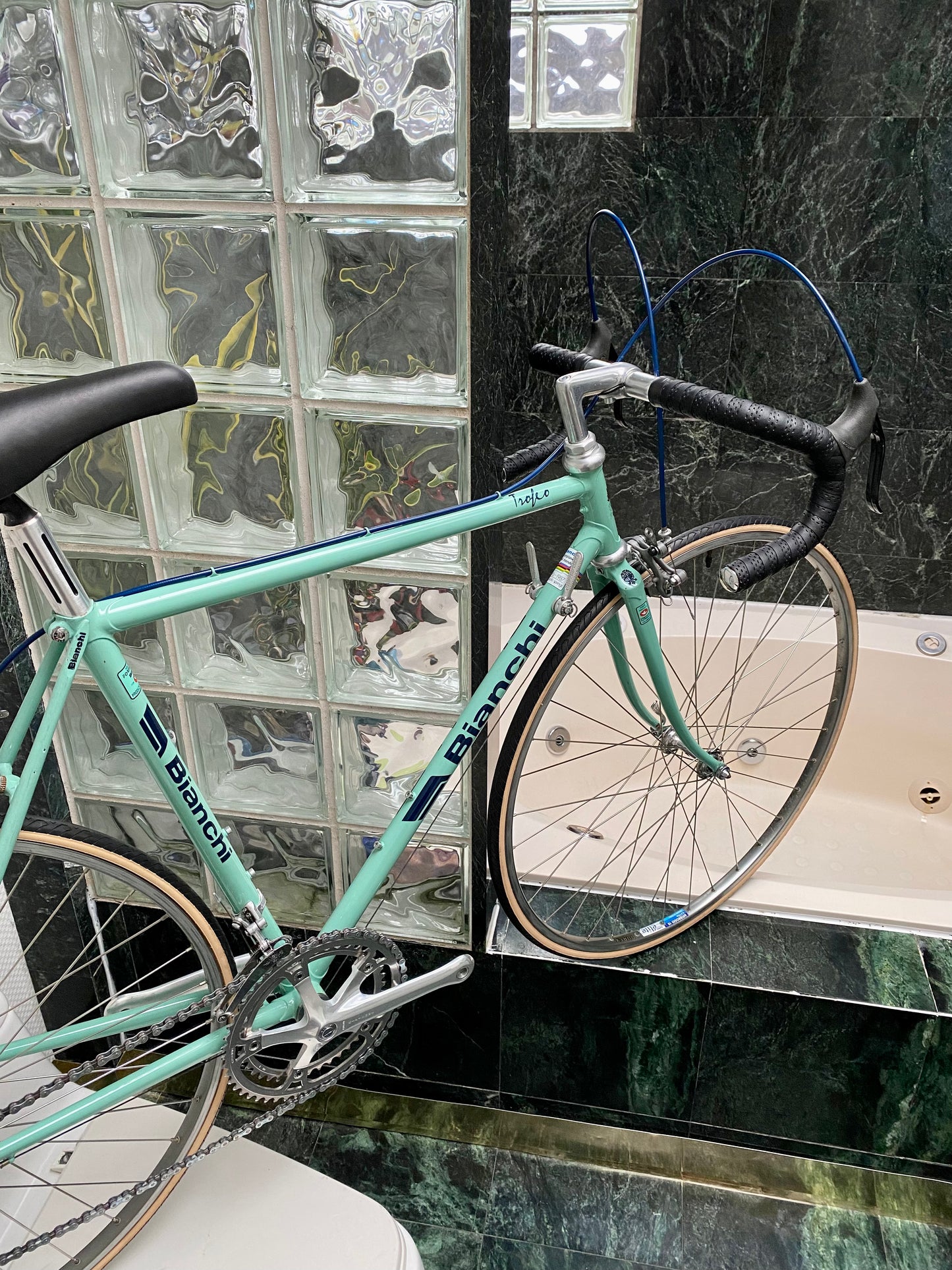 (SIZE 53cm) 1980's BIANCHI TROFEO ROAD BIKE - CAMPAGNOLO - COLUMBUS - LIKE NEW