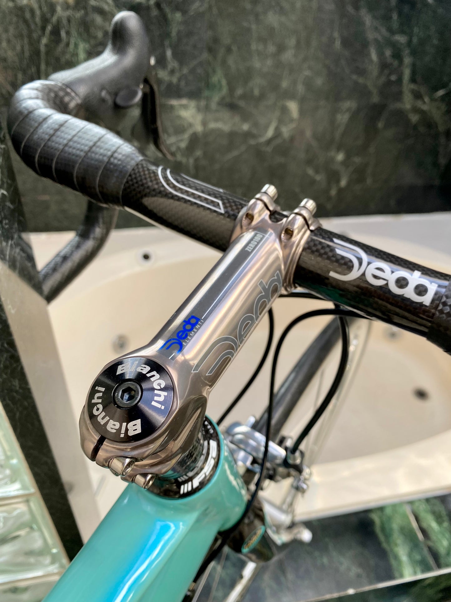 (SIZE 54cm) CLASSIC BIANCHI 928 T-CUBE ROAD BIKE - CELESTE - CAMPAGNOLO CHORUS