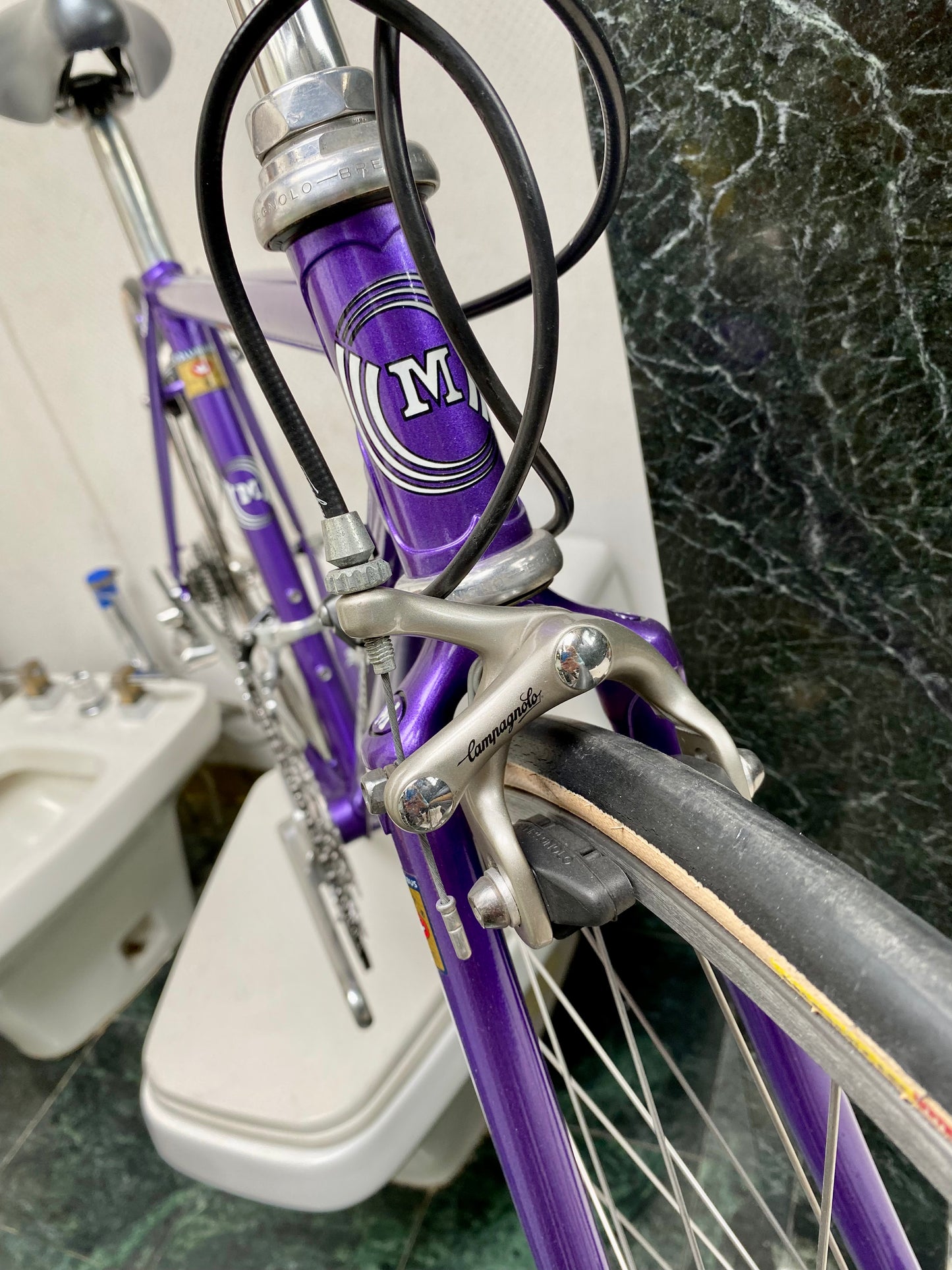 (SIZE 46cm) EARLY-1990's MARINONI SPECIAL ROAD BIKE - CUSTOM BUILT - CAMPAGNOLO - LIKE NEW