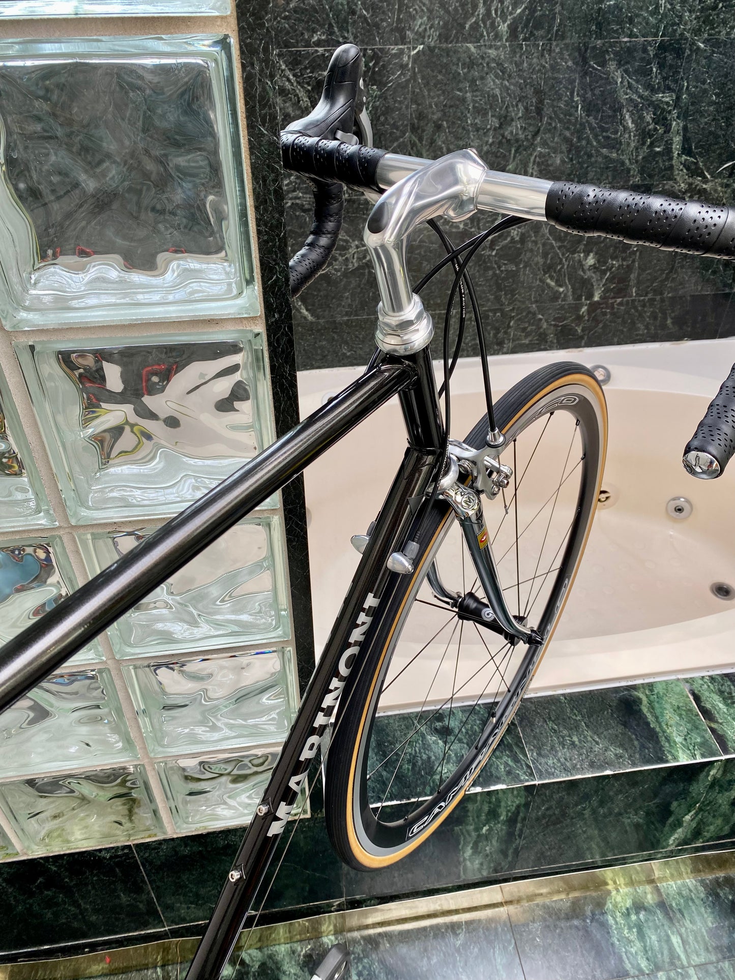 (SIZE 56cm) CUSTOM MARINONI SPECIAL NEO-RETRO STEEL ROAD BIKE BUILD - CAMPAGNOLO POTENZA