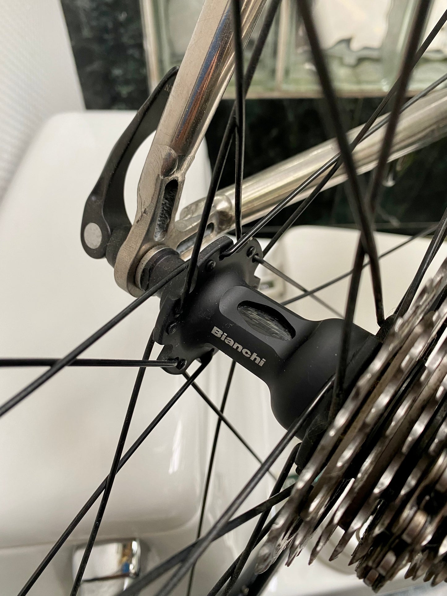 (SIZE 54cm) 2004 BIANCHI "XL EXTRALITE" TITANIUM ROAD BIKE - CAMPAGNOLO RECORD - SPOTLESS