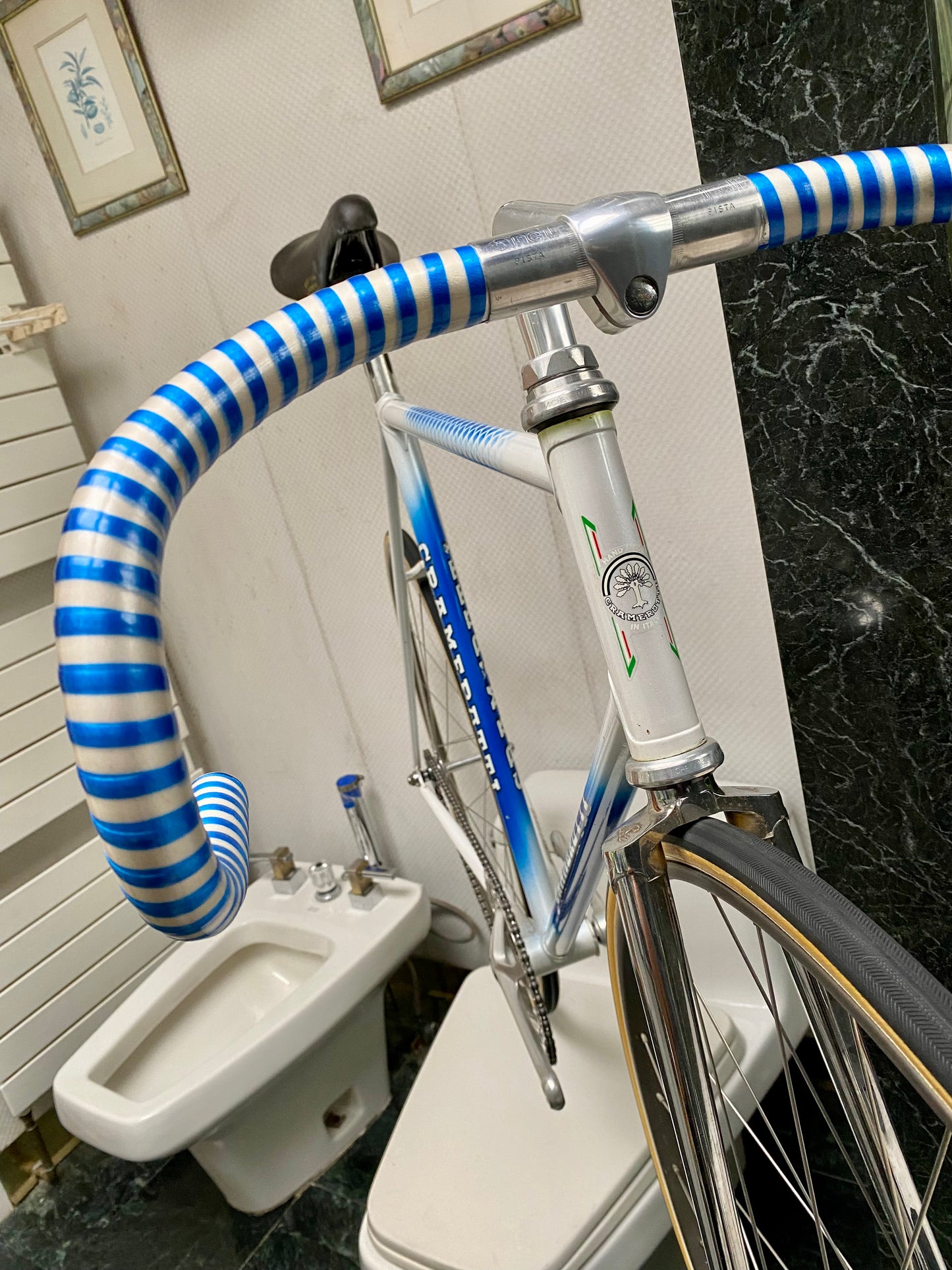 (SIZE 56cm) 1980's CRAMEROTTI PISTA TRACK BIKE - CINELLI