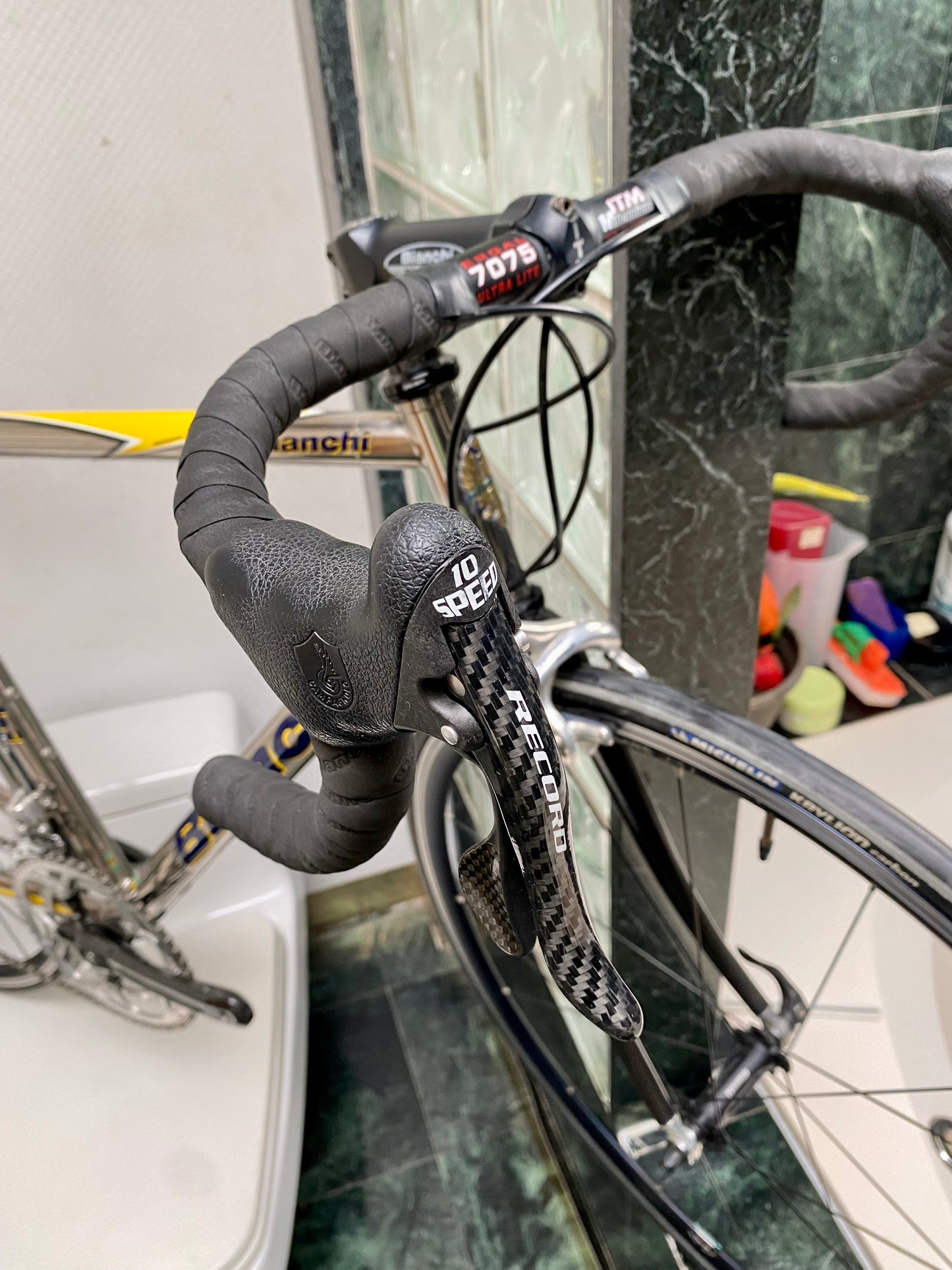 (SIZE 54cm) 2004 BIANCHI "XL EXTRALITE" TITANIUM ROAD BIKE - CAMPAGNOLO RECORD - SPOTLESS