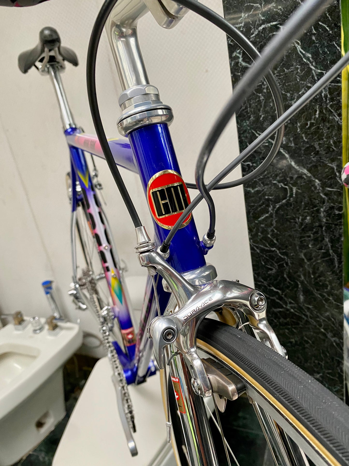 (SIZE 54cm) EARLY-1990's MASSI "MEGA TEAM" ROAD BIKE - COLUMBUS BRAIN - DURA ACE