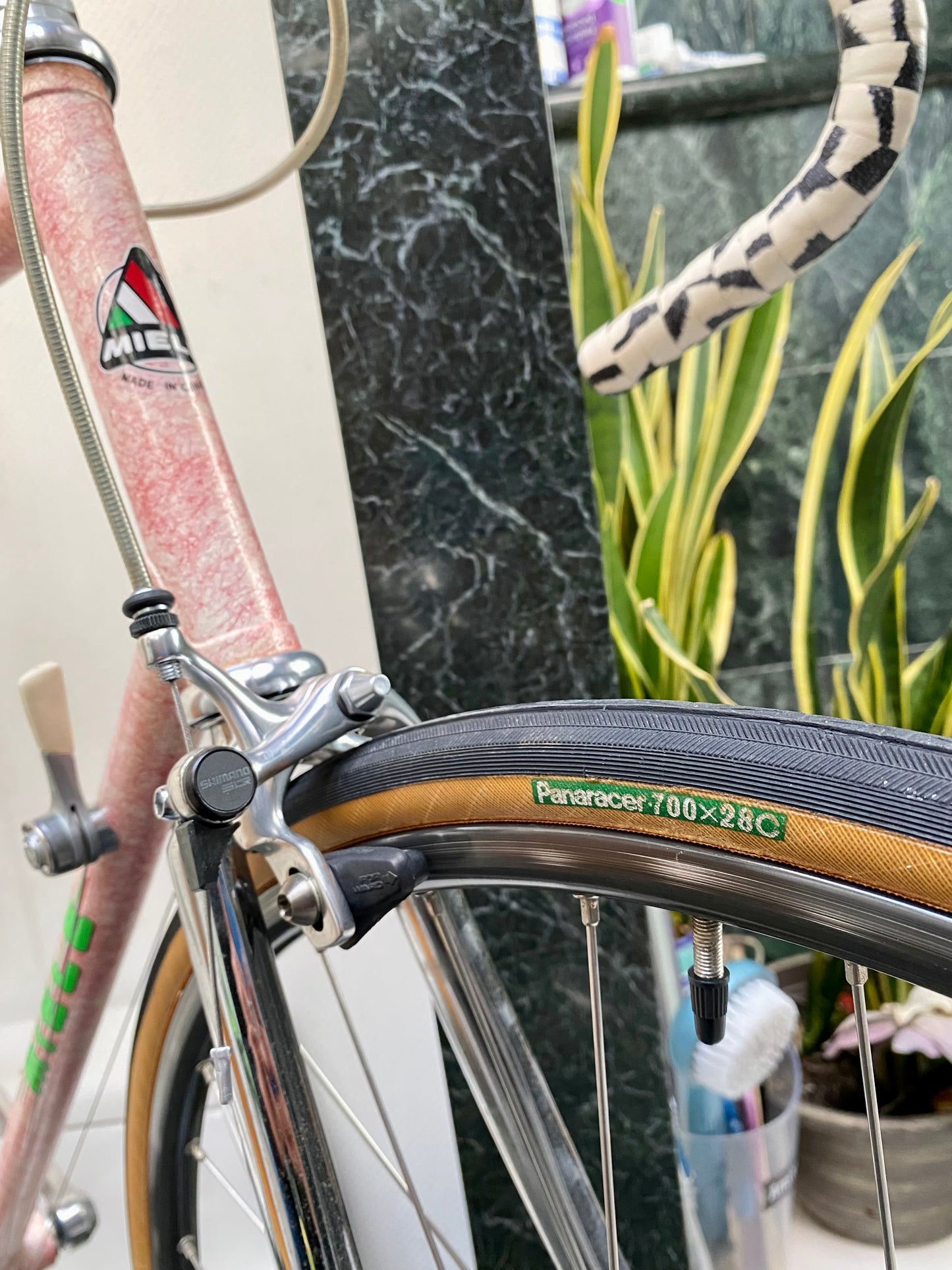 (SIZE 60cm) 1980's MIELE ROAD BIKE - PINK SPLATTER - COOL