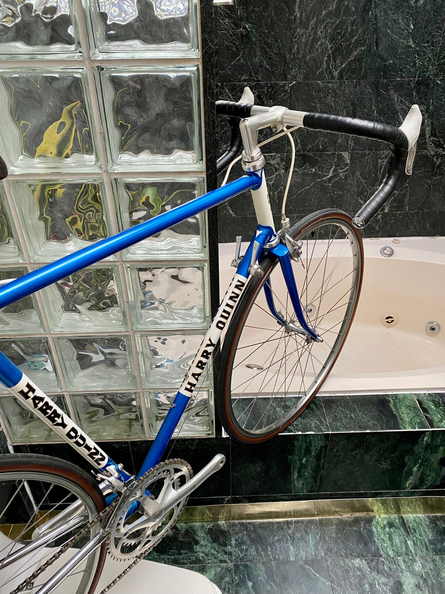 (SIZE 57cm) 1980's HARRY QUINN ROAD BIKE - BUILT BY TERRY DOLAN - CAMPAGNOLO ATHENA