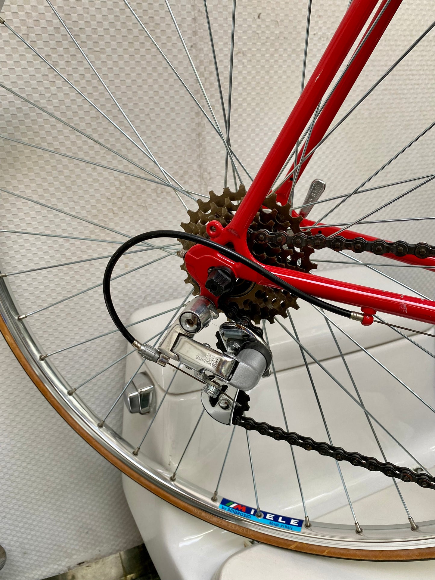 (SIZE 57cm) 1980's MIELE ROAD BIKE - RED - FULLY READY TO GO!