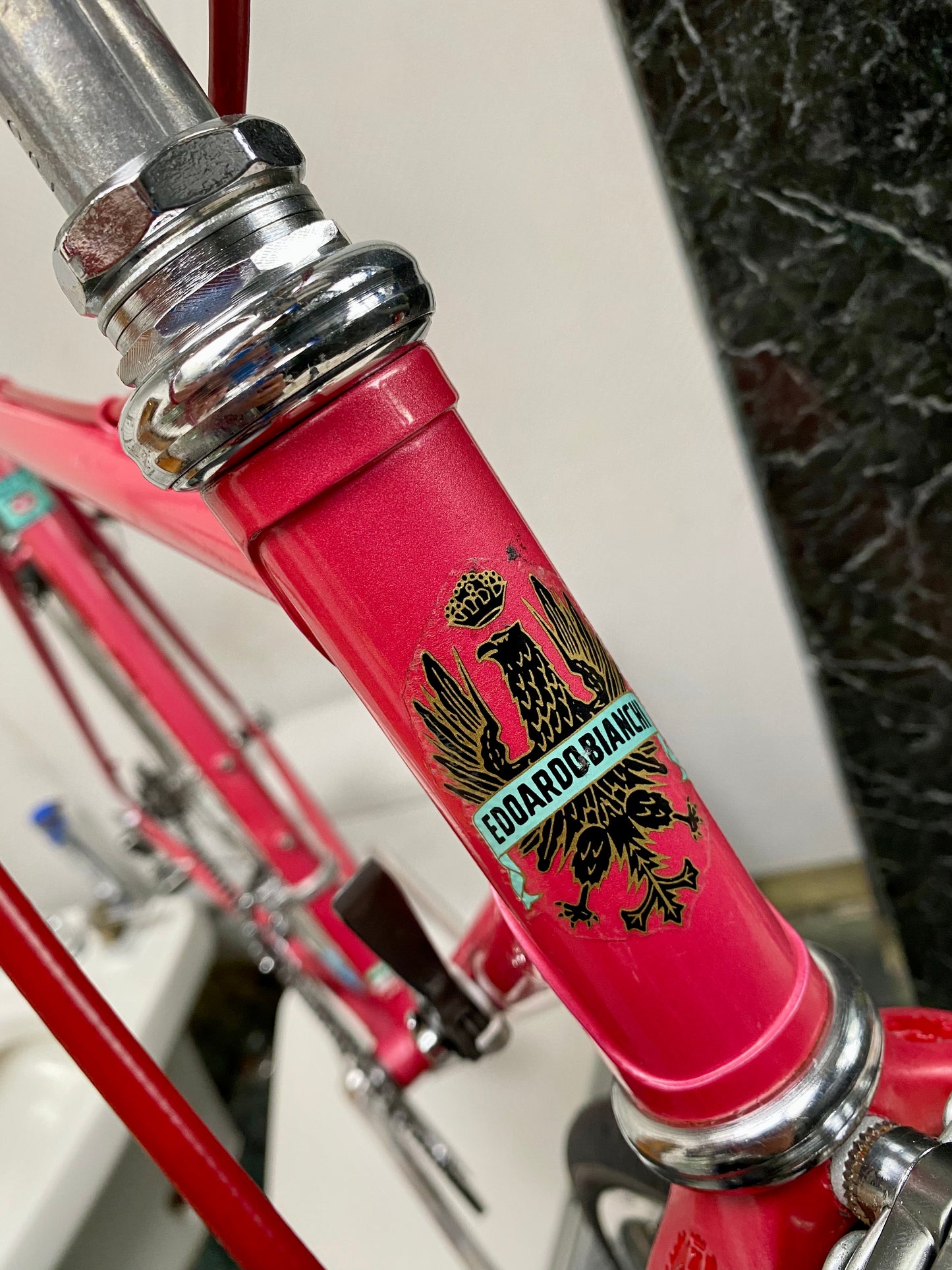 (SIZE 53cm) 1980's BIANCHI ROAD BIKE - MADE IN ITALY - COLUMBUS STEEL