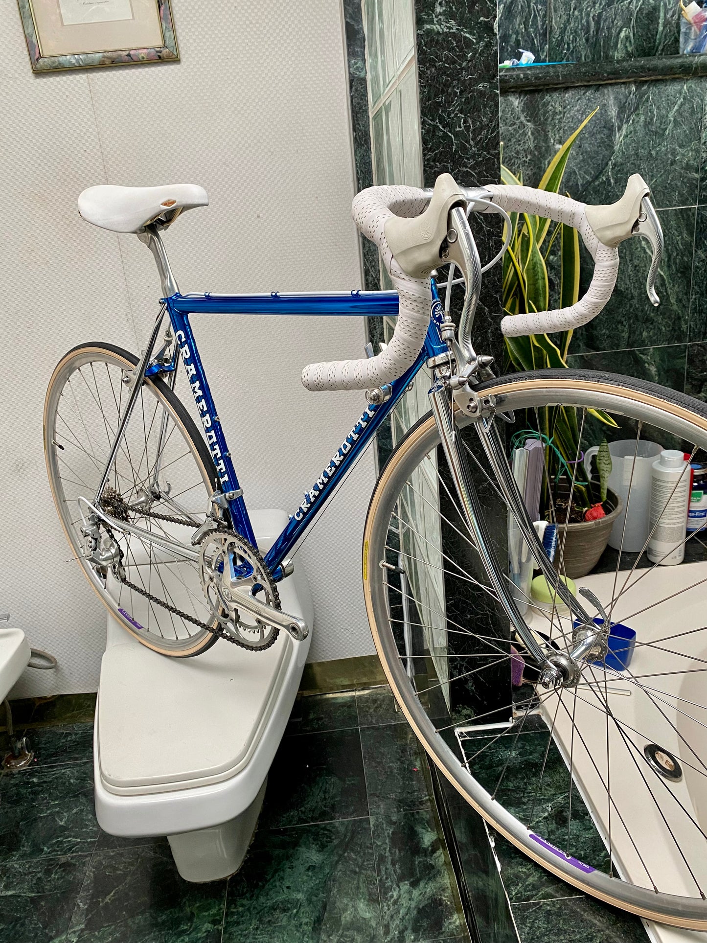 (SIZE 50cm) 1980's CRAMEROTTI ROAD BIKE - CUSTOM BUILT - CAMPAGNOLO ATHENA