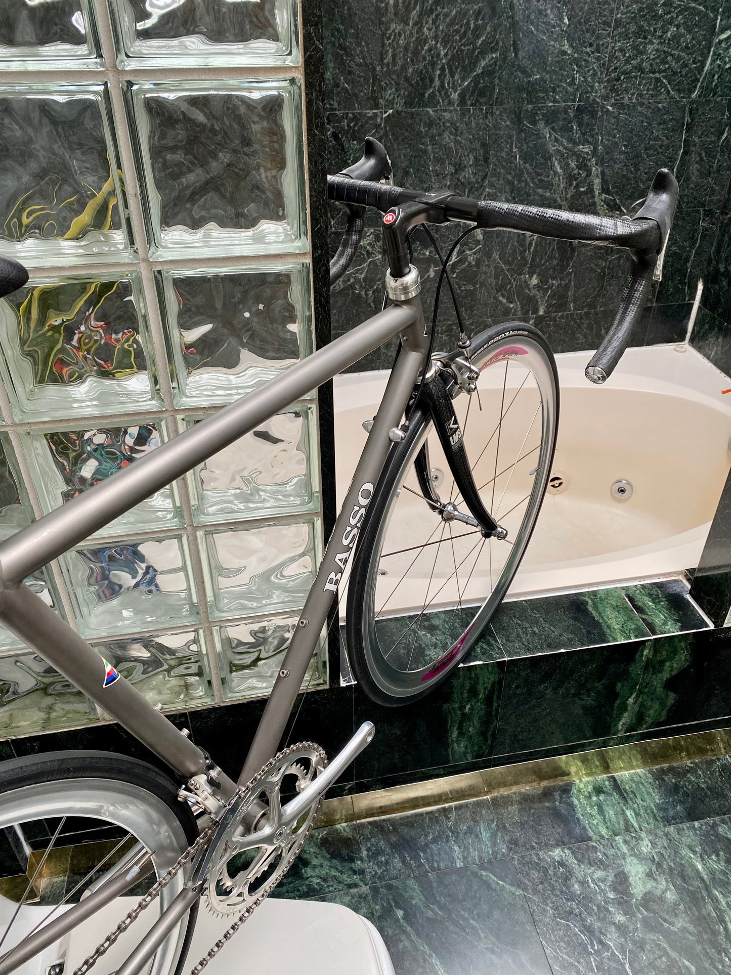 (SIZE 56cm) 1990's BASSO TITANIUM ROAD BIKE - CAMPAGNOLO RECORD - VENTO WHEELSET - INCREDIBLE!