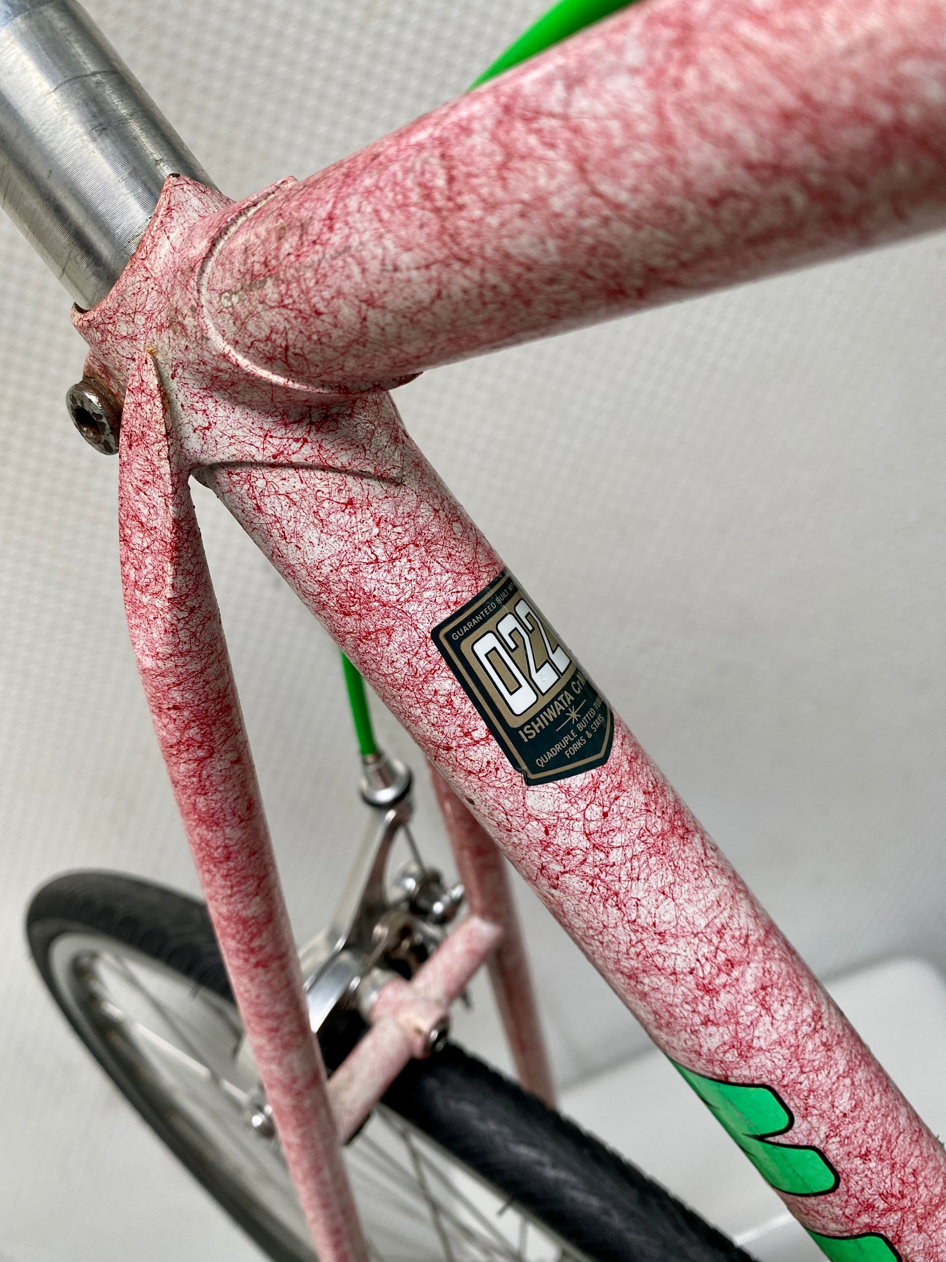 Pink and green bike sale