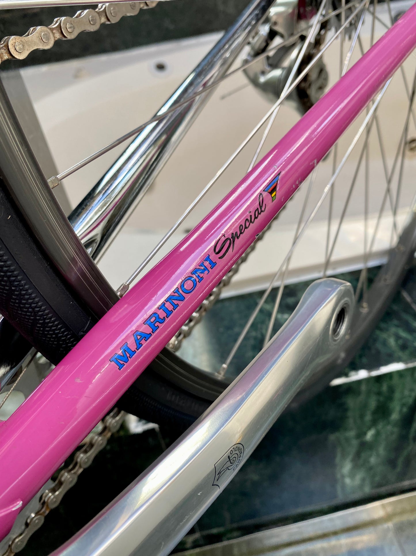 (SIZE 53cm) 1980's MARINONI SPECIAL ROAD BIKE - CAMPAGNOLO ATHENA GROUPSET - PINK