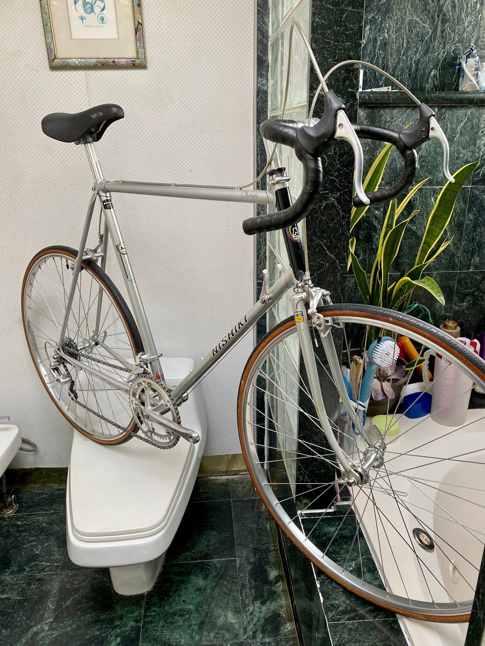 SIZE 62cm 1980 s NISHIKI OLYMPIC ROAD BIKE SHIMANO GOLDEN ARROW LIKE NEW