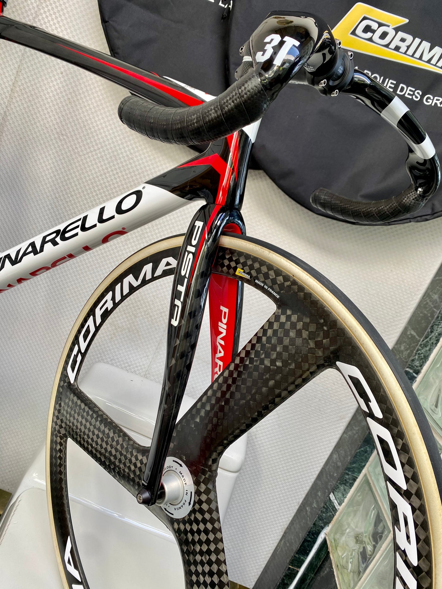 SZIE 54cm PINARELLO PISTA CARBON TRACK BIKE CUSTOM BUILD CORIMA My Little Bike Shop