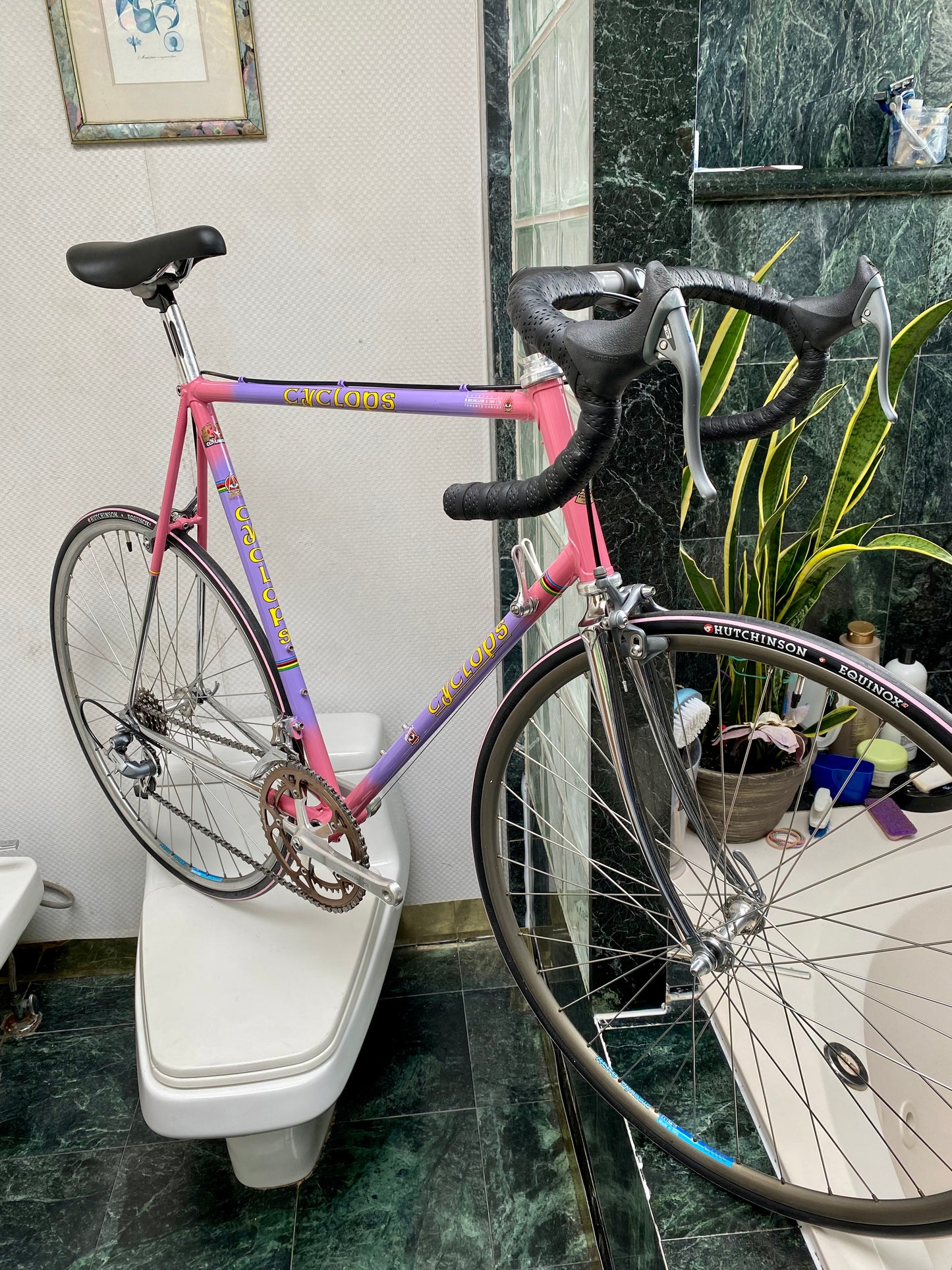 (SIZE 62cm) 1980's MIELE LATINA ROAD BIKE - PAINTED BY CYCLOPS - SHIMANO 600