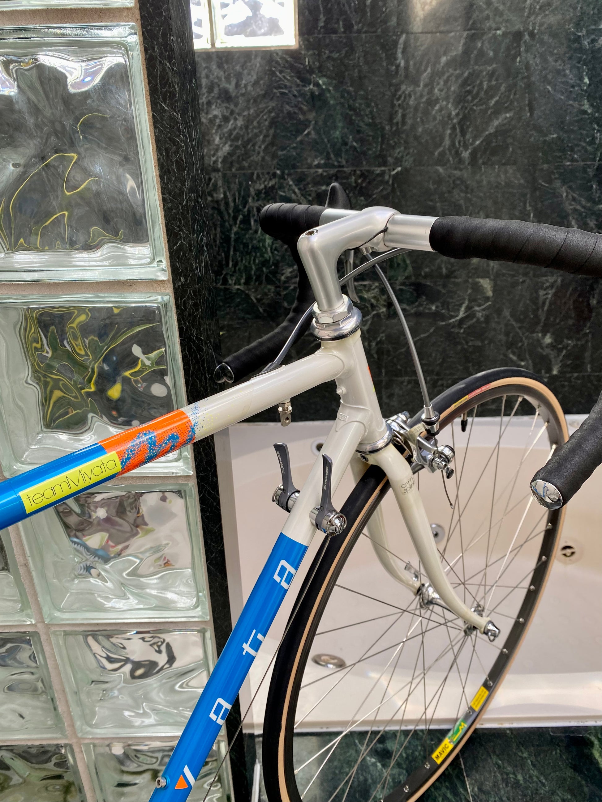 SIZE 53.5cm LATE 1980 s TEAM MIYATA ROAD BIKE SHIMANO DURA ACE SPOTLESS