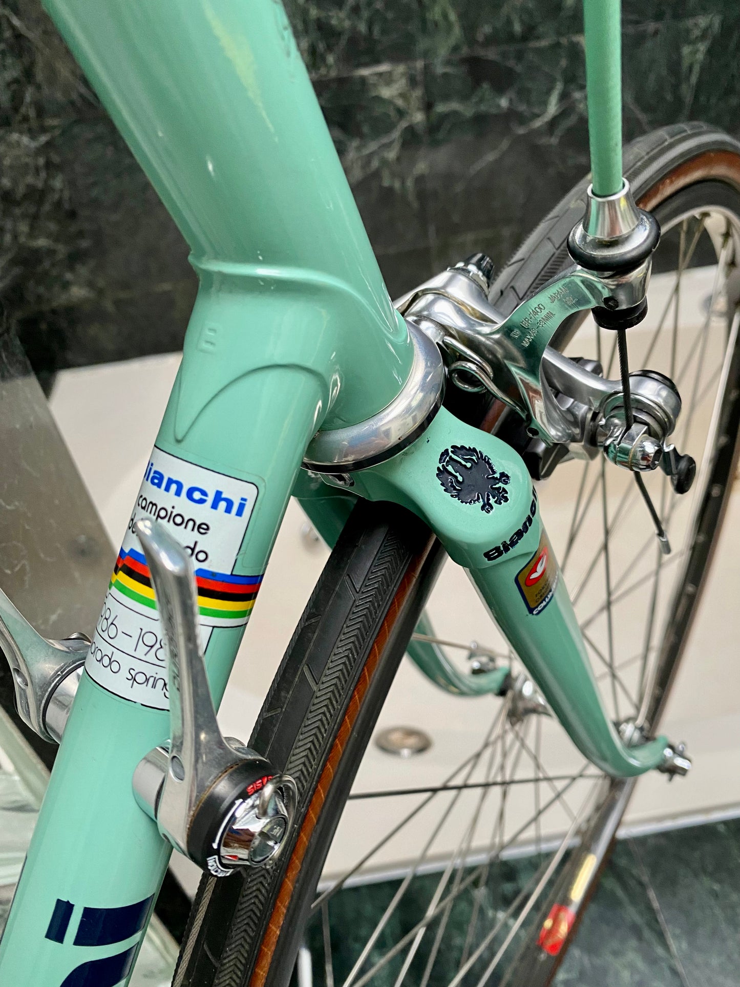 (SIZE 58cm) 1980's BIANCHI SPECIALISSIMA ROAD BIKE - SHIMANO DURA ACE 7400 GROUPSET