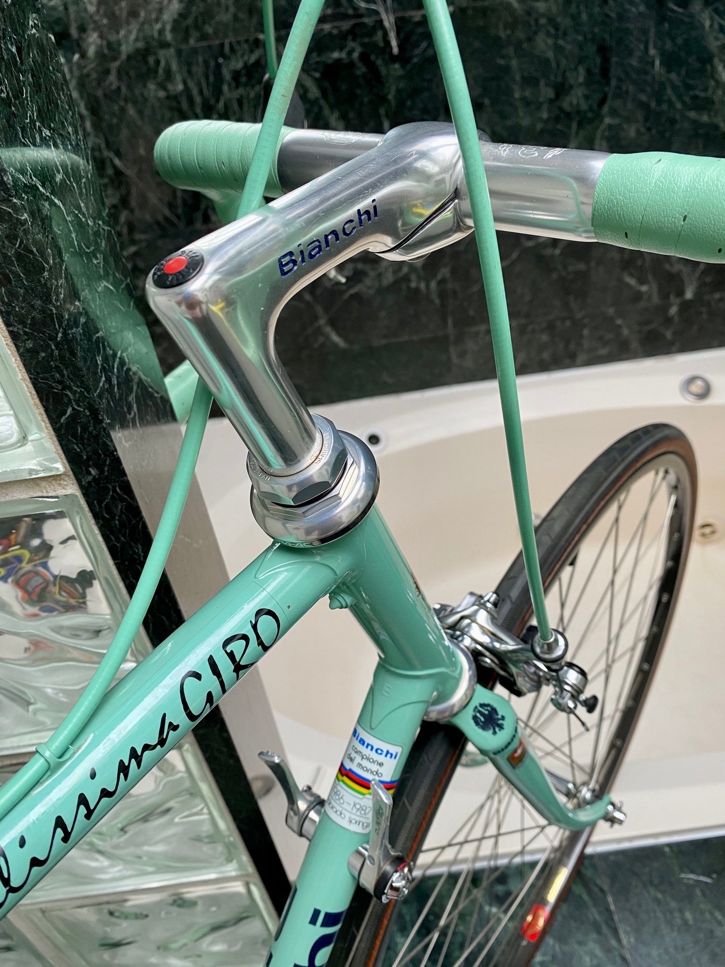 (SIZE 58cm) 1980's BIANCHI SPECIALISSIMA ROAD BIKE - SHIMANO DURA ACE 7400 GROUPSET